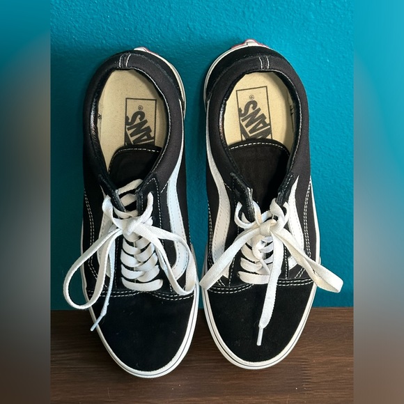 Vans Old Skool Classic Shoe Black Suede Canvas W/8.5 M/7 - Picture 7 of 8